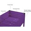 image:imageGalvanized Raised Garden Beds Outdoor with Legs  482431in Elevated Planter Box for Vegetables Flowers Purple  Large Metal Garden Bed for Backyard Patio GardeningPurple