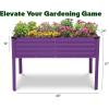 image:imageGalvanized Raised Garden Beds Outdoor with Legs  482431in Elevated Planter Box for Vegetables Flowers Purple  Large Metal Garden Bed for Backyard Patio GardeningPurple