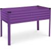image:imageGalvanized Raised Garden Beds Outdoor with Legs  482431in Elevated Planter Box for Vegetables Flowers Purple  Large Metal Garden Bed for Backyard Patio GardeningPurple