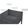 image:imageGalvanized Raised Garden Beds Outdoor with Legs  482431in Elevated Planter Box for Vegetables Flowers Gray  Large Metal Garden Bed for Backyard Patio GardeningGray