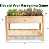 image:imageWooden Raised Garden Bed with Legs for Outdoor  482433in Elevated Planter Box for Gardening Vegetables Flowers  Large Wood Raised Beds with Storage Shelf for Backyard Patio