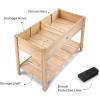 image:imageWooden Raised Garden Bed with Legs for Outdoor  482433in Elevated Planter Box for Gardening Vegetables Flowers  Large Wood Raised Beds with Storage Shelf for Backyard Patio