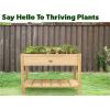 image:imageWooden Raised Garden Bed with Legs for Outdoor  482433in Elevated Planter Box for Gardening Vegetables Flowers  Large Wood Raised Beds with Storage Shelf for Backyard Patio